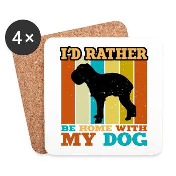 Griffon Bruxellois Hund Silhouette Retro Sunset - Untersetzer (4er-Set) - Weiß - Vorne
