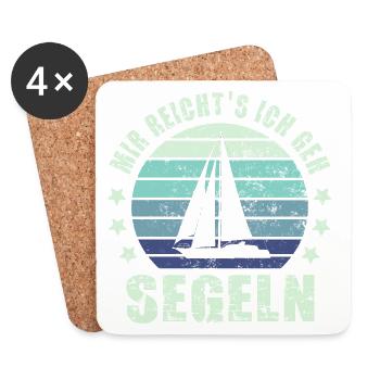 Segeln Segelboot - Untersetzer (4er-Set) - Weiß - Vorne