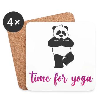 C’est le temps du yoga - Dessous de verre (lot de 4) - blanc - Devant