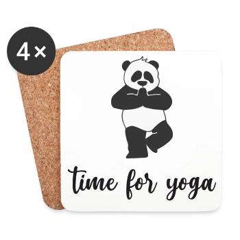 C’est le temps du yoga - Dessous de verre (lot de 4) - blanc - Devant