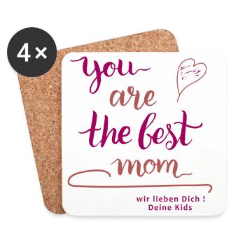 you are the best mom - Coasters (set of 4) - white - Front
