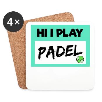 Freizeit Padel Spieler Padelspiel Bälle Statement - Untersetzer (4er-Set) - Weiß - Vorne