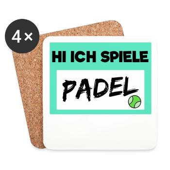 Padel Spieler Statement Bälle Padelspiel Sportart - Untersetzer (4er-Set) - Weiß - Vorne