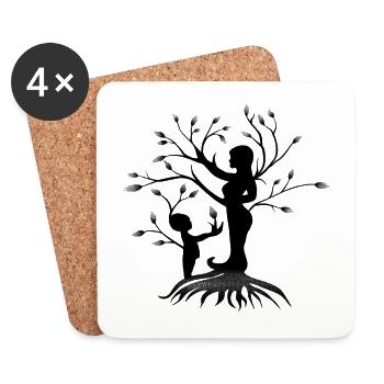 Love mother and child - Coasters (set of 4) - white - Front