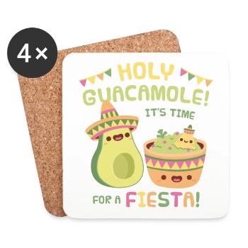 Niedliche Avocado Heilige Guacomole Cinco De Mayo Fiesta - Untersetzer (4er-Set) - Weiß - Vorne