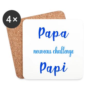Mission de papa accomplie nouveau challenge être  - Dessous de verre (lot de 4) - blanc - Devant
