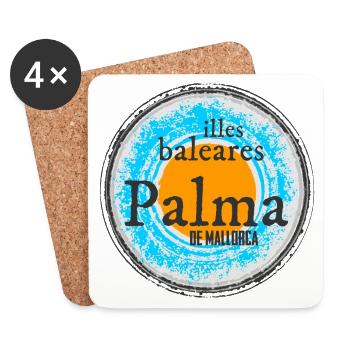 Balearen Inseln Palma Design - Untersetzer (4er-Set) - Weiß - Vorne