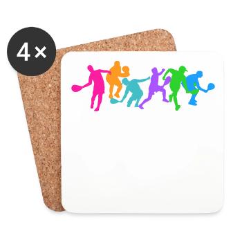 Padel Team Padel Training Padel Game Club Tournament - Coasters (set of 4) - white - Front