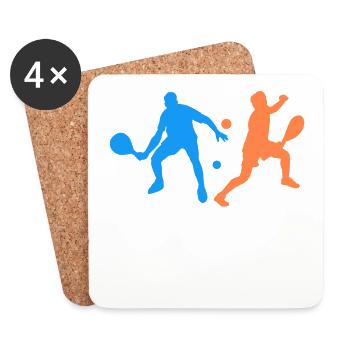 Padelteam Training Spieler Padel Padelspiel Sport - Untersetzer (4er-Set) - Weiß - Vorne