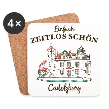 Cadolzburg, zeitlos schön, Bayern - Untersetzer (4er-Set) - Weiß - Vorne