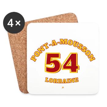 Pont-A-Mousson (PAM) 54 - Dessous de verre (lot de 4) - blanc - Devant