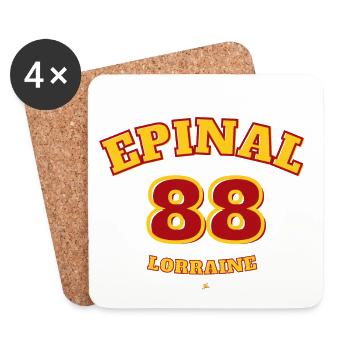 Epinal 88 - Dessous de verre (lot de 4) - blanc - Devant