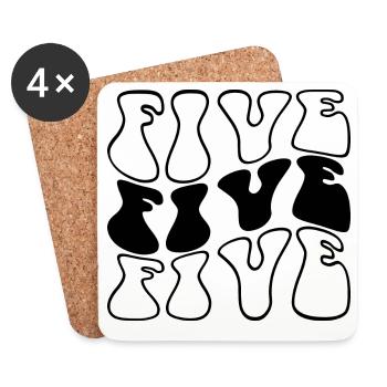 Five 5th Birthday Kids Boys Girls 5 Years Old - Coasters (set of 4) - white - Front