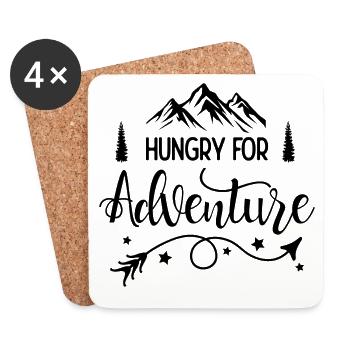 Faim d’aventure - Dessous de verre (lot de 4) - blanc - Devant