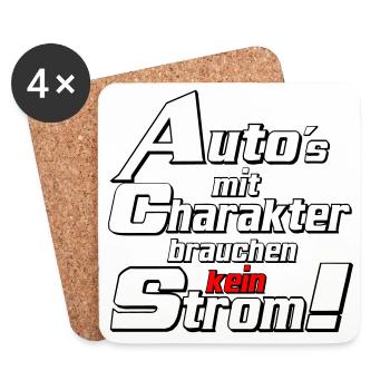 Auto Tuning Schrauber Kult Auto mit charakter (25) - Untersetzer (4er-Set) - Weiß - Vorne
