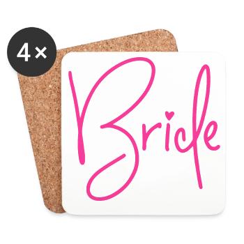 Bride - Braut - Junggesellinnenabschied - JGA 2026 - Untersetzer (4er-Set) - Weiß - Vorne