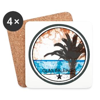 Islas Baleares - Coasters (set of 4) - white - Front