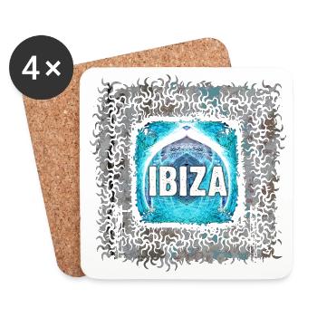 Ibiza Spirit Neon Design - Untersetzer (4er-Set) - Weiß - Vorne
