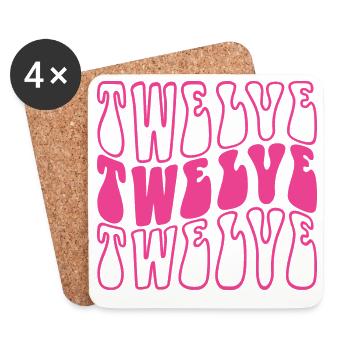 Twelve 12th Birthday For Girls 12 Years Old - Coasters (set of 4) - white - Front