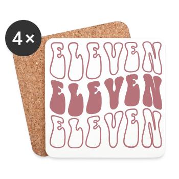 Eleven 11th Birthday For Girls 11 Years Old - Coasters (set of 4) - white - Front