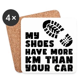 Hiking Trails Hikers Hiking Statement Climbing - Coasters (set of 4) - white - Front