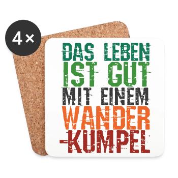 Wanderwege Wanderer Statement Klettern Wandern - Untersetzer (4er-Set) - Weiß - Vorne
