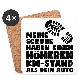 Wandern Bergwanderung Statement Klettern Wanderung - Untersetzer (4er-Set) - Weiß - Vorne