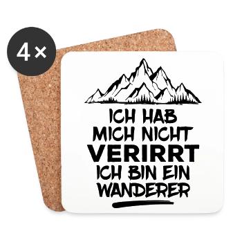 Wandern Bergwanderung Wanderer Statement Wanderung - Untersetzer (4er-Set) - Weiß - Vorne