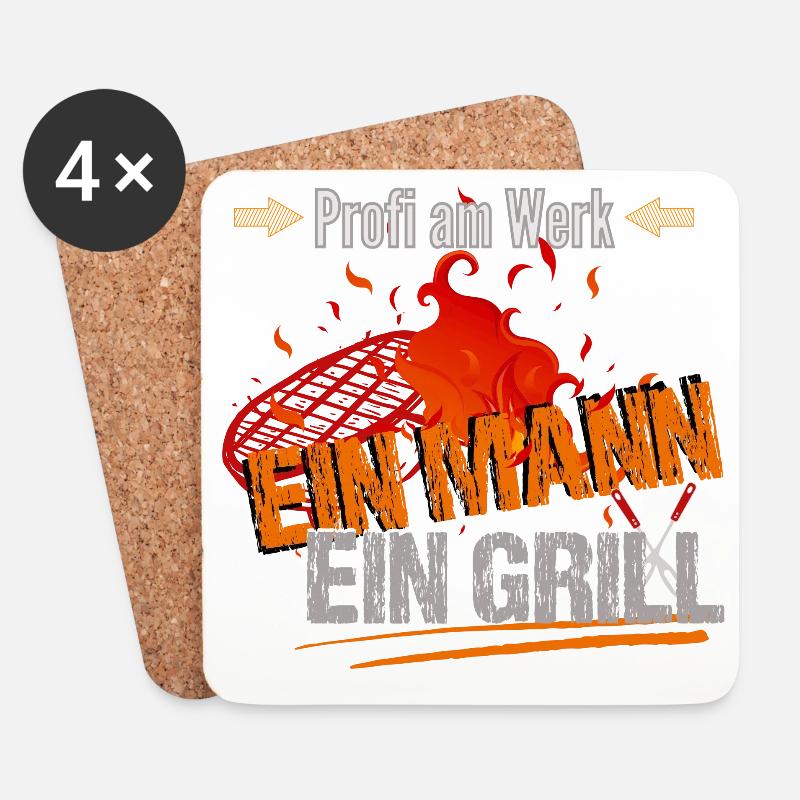 Profi am Werk - Untersetzer (4er-Set) - Weiß