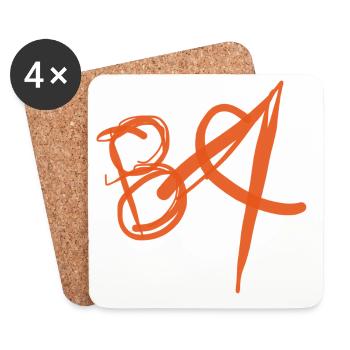 Geschenkidee zum Bachelor of Arts Abschluss - Untersetzer (4er-Set) - Weiß - Vorne