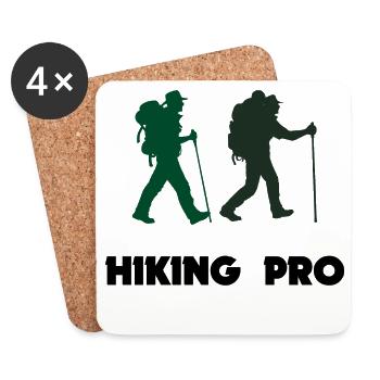 Mountain Peaks Mountain Hiking Statement Hiking Nature - Dessous de verre (lot de 4) - blanc - Devant
