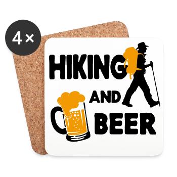 Nature lovers mountain peaks hiking hikers nature - Coasters (set of 4) - white - Front