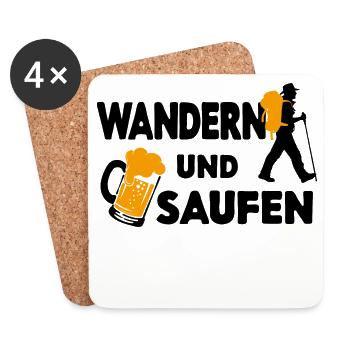 Klettern Bergwandern Wandern Statement Berggipfel - Untersetzer (4er-Set) - Weiß - Vorne