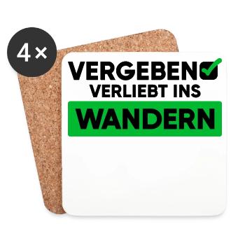 Wandern Wanderung Statement Wanderer Bergwanderung - Untersetzer (4er-Set) - Weiß - Vorne