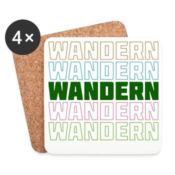 Wanderung Wandern Spruch Wanderer Klettern Touren - Untersetzer (4er-Set) - Weiß - Vorne