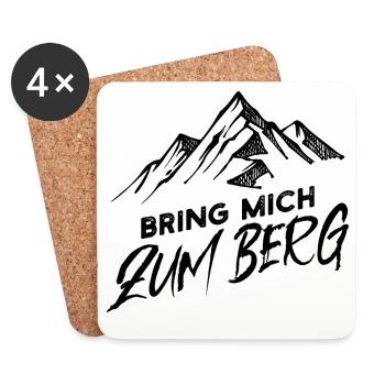 Wanderer Bergsteigen Statement Wandern Berggipfel - Untersetzer (4er-Set) - Weiß - Vorne