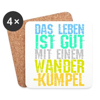 Wandern Wanderrouten Bergwandern Statement Touren - Untersetzer (4er-Set) - Weiß - Vorne