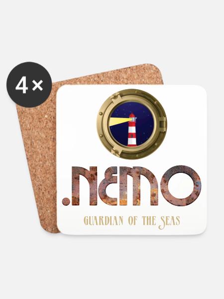 Leuchtturm Wächter der Meere von Nemo - Untersetzer (4er-Set) - Weiß