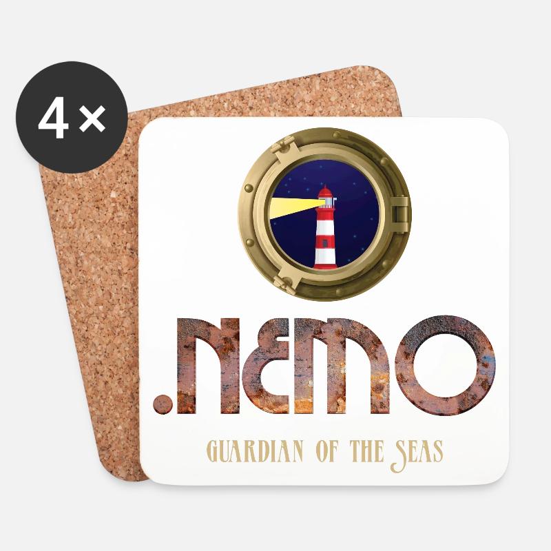 Leuchtturm Wächter der Meere von Nemo - Untersetzer (4er-Set) - Weiß