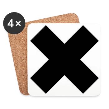 Toxic X - Coasters (set of 4) - white - Front