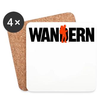 Bergwandern Wandern Berggipfel Statement Wanderer - Untersetzer (4er-Set) - Weiß - Vorne
