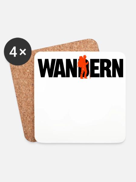 Bergwandern Wandern Berggipfel Statement Wanderer - Untersetzer (4er-Set) - Weiß