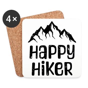 Wanderer Berge Natur Statement Touren Bergwandern - Untersetzer (4er-Set) - Weiß - Vorne