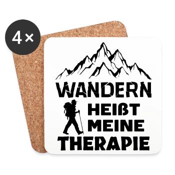 Bergwanderung Wanderung Wanderer Wandern Statement - Untersetzer (4er-Set) - Weiß - Vorne
