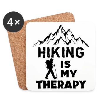 Hiking Statement Hiker Hike Nature Experience - Coasters (set of 4) - white - Front