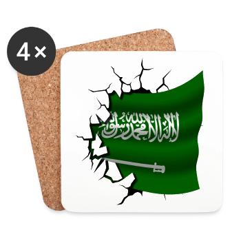 Bandera de Arabia Saudita - Saudi Arabia - Flag - Coasters (set of 4) - white - Front