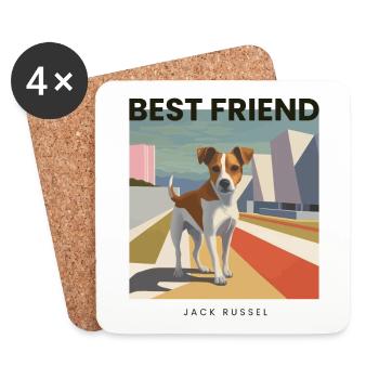 Bester Freund Jack Russel - Untersetzer (4er-Set) - Weiß - Vorne