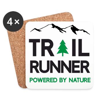 Trail Runner - Powered by Nature - Coasters (set of 4) - white - Front