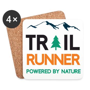 Trail Runner - Angetrieben von der Natur - Untersetzer (4er-Set) - Weiß - Vorne