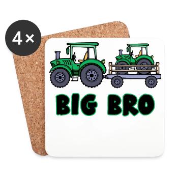 Landwirt Fahrzeug Statement Traktor Landluft - Untersetzer (4er-Set) - Weiß - Vorne